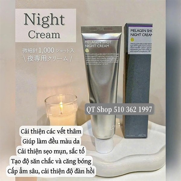 THE iLLON - MELAGEN SHOT NIGHT CREAM - 70g - Date 03/2028