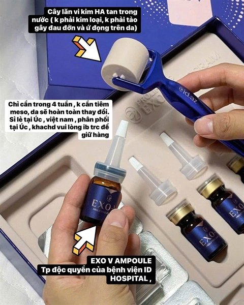 ID_Placosmetics Prolifting Ampoule - Set Meso Thanh lăn vi kim + tinh chất EXO-V - EXP 202801