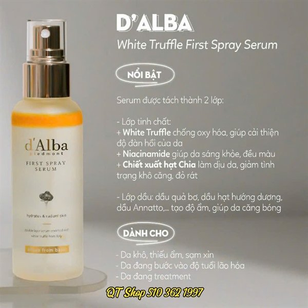 Mist Xịt Khoáng Bơ d'Alba First Spray Serum 100ml