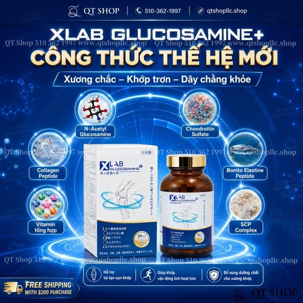 e8913be744f843559d2a270b0e5915b4-1 @ Xlab Glucosamin+ 150 viên - EXP 20280407