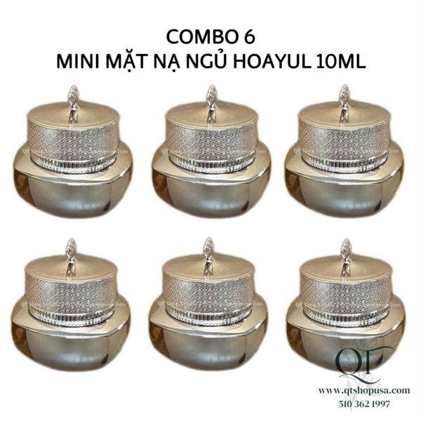 COMBO 6 Hũ - Mini Mặt Nạ Ngủ Hoayul 10ml - Tách Set KO HỘP - EXP 2028