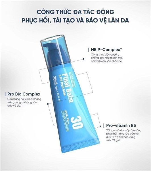 Pharmesthetic - Final Balm 30 SPF 50+ PA+++ - 30ml - Kem Chống Nằng Đa Năng Bảo Vệ Phục Hồi