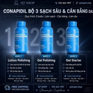 * Pharmesthetics CONAPIDIL - COMBO Định vị - 2 Tẩy trang + SRM + Toner