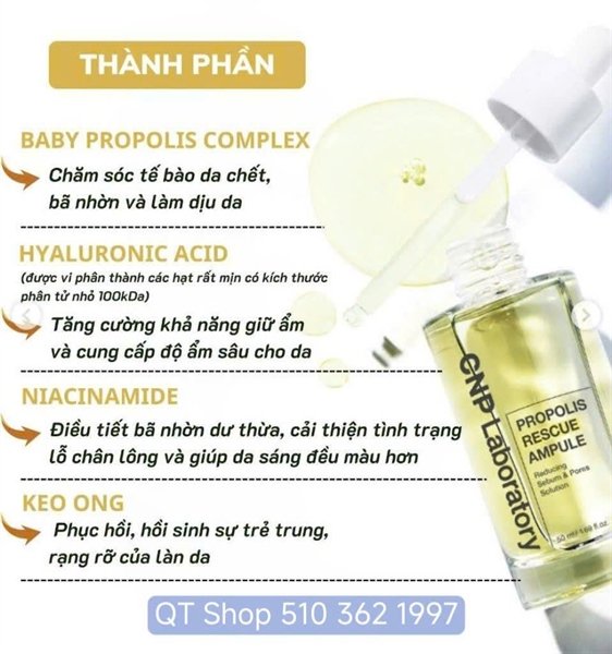 Serum Keo Ong CNP - da dầu - nhạy cảm - HỘP TRẮNG - EXP 202801