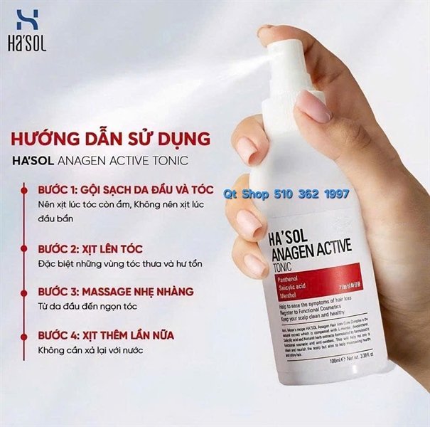 Xịt Tóc Tonic Ha'Sol - 100ml