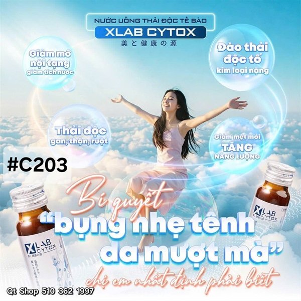 Xlab Cytox Nước Uống Thải Độc Tế Bào (10 chai) - Japan - EXP 20261010