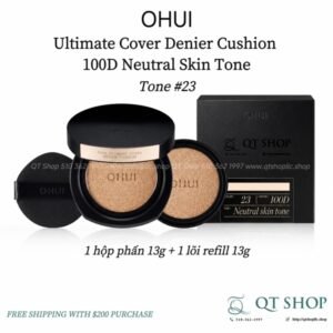 OHUI - Cushion OHUI Đen Ultimate Cover Denier Cushion - Tông #23 - 1 hộp + 1 lõi refill