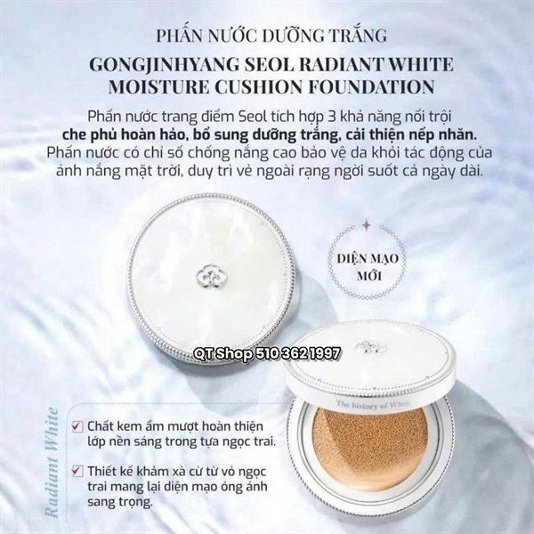 Cushion Whoo Trắng - Tông #23 - tặng 1 lõi - EXP 202801