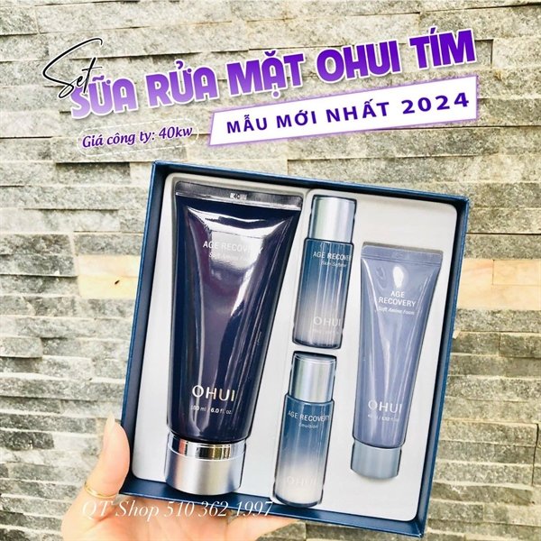 OHUI - SRM Sữa Rửa Mặt Ohui Tím Age Recovery Soft Amino Foam - 40$