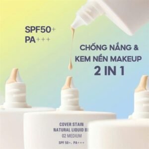VDL Cover Stain Natural Liquid BB SPF50+ PA+++ 50ml - Tông số 1 - EXP 202703