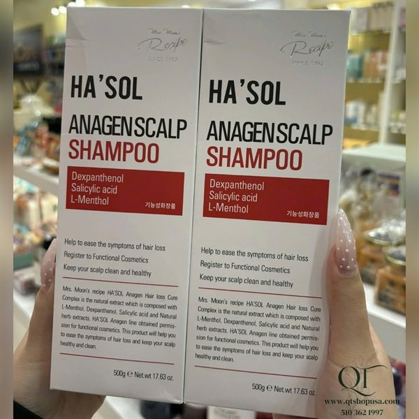 f076a72d6f47464f8701e01eaced7a57 Dầu gội Ha'sol Anagen Scalp Shampoo - 500g - EXP 202806