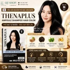 Gội Nhuộm Phủ Bạc 1N - MILD BLACK - Màu Đen - HQ - 5 gói - EXP 202805
