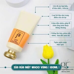f43a0d33a8fa4399bac728ca2d400b07 WHOO - SRM Whoo Vàng (mẫu cũ) - 180ml