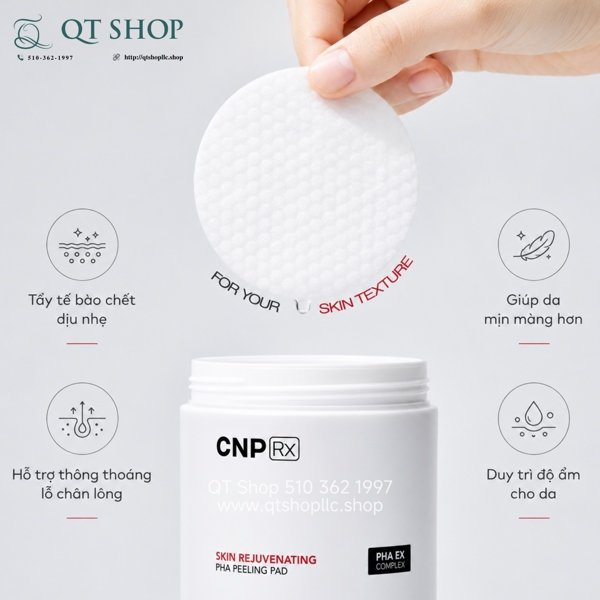 f493e22a09d548ac967f1159799baa60 CNP - Toner Pad Rx Skin Rejuvenating PHA Peeling Pad - Hộp 60m tặng kèm 5 gói - EXP 202809