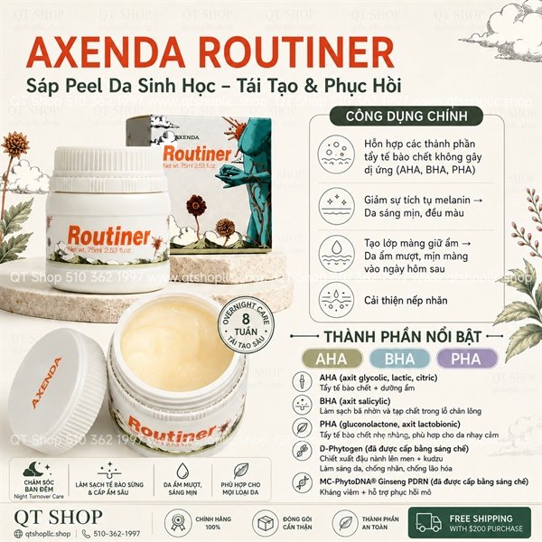 f89ce52dbbc4474ab6c11e0fb5eefa19 Pharmesthetics - Sáp Peel Axenda Routiner 75ml - EXP 202812