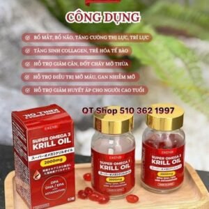 f8a30fafe6cb4cf4af69532e3e549133 Dầu Nhuyễn Thể Krill Oil Eikenbi - 2000mg - Japan - EXP 202702