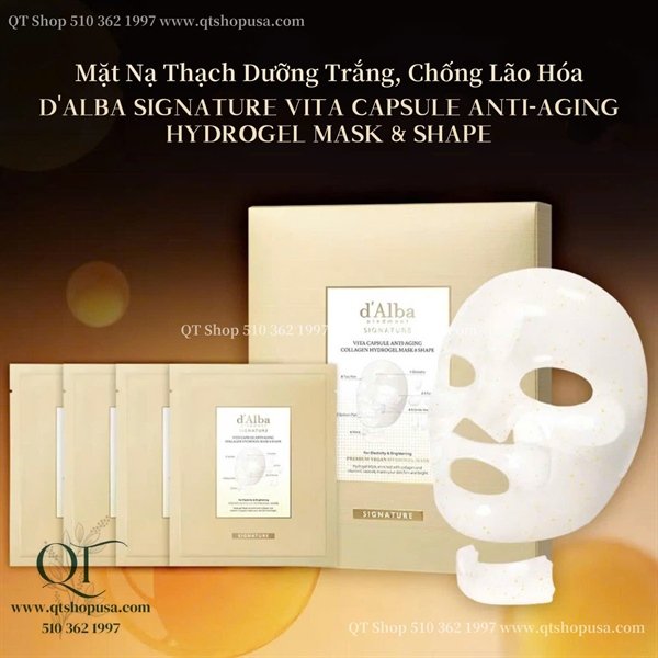 f9f9d994f255423984c68736cd385973 Mask Thạch d'Alba SIGNATURE VITA CAPSULE ANTI-AGING HYDROGEL MASK - 4ea