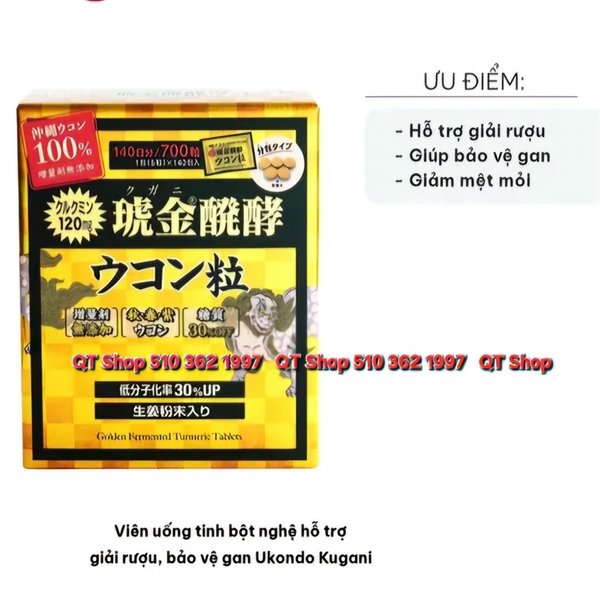 fbd65acd2e3a48fda59ea45de18e6aa4 Viên uống nghệ Kugani hộp 140 gói - Japan - EXP 202706