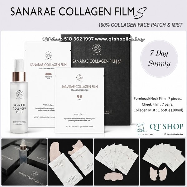 fc22a985141d40afb7b44eaebfb175bd Set Mask Collagen Film 7ea + Mist SANARAE