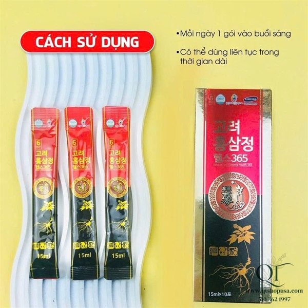Hồng Sâm Nước Người Lớn 365 - 30 tép - EXP 202812