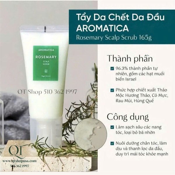 Tẩy Da Chết TDC Da Đầu Aromatica Rosemary
