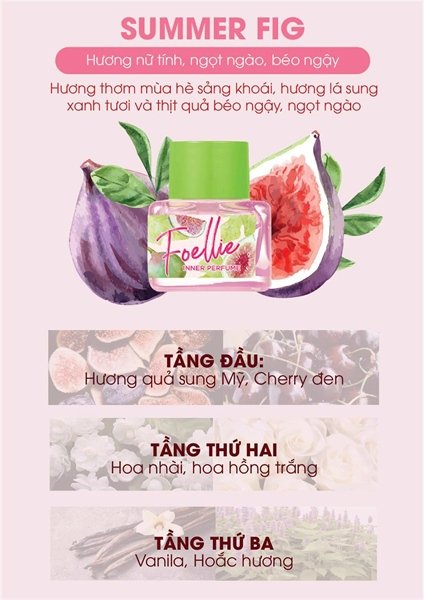 FOELLIE - Nước Hoa Vùng Kín Summer Fig Trắng - 5ml
