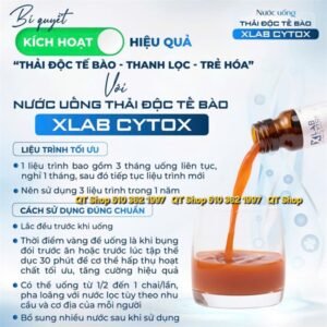 Xlab Cytox Nước Uống Thải Độc Tế Bào (10 chai) - Japan - EXP 20261010