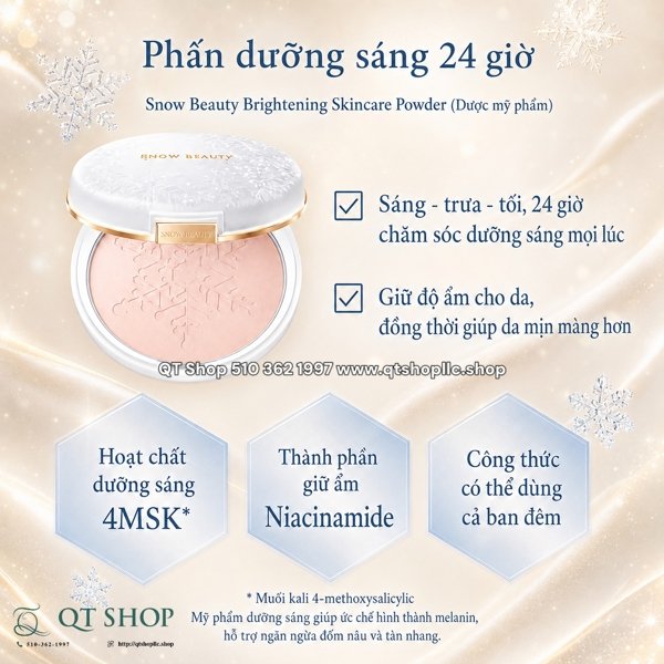 Phấn Phủ Shiseido Snow Beauty Brightening Skincare Powder 2026 - Japan