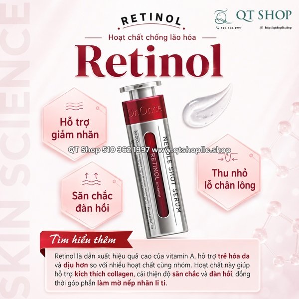NONE - DR.ONCE - Tinh chất Vi Kim Retinol Derivative Needle Shot Serum (Màu Đỏ) - 50ml