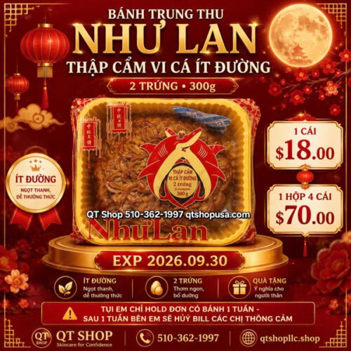 @Bánh trung thu - 1 Cái - Thập cẩm vi cá ít đường - 2 trứng - 300gr - Exp 2026.09.30