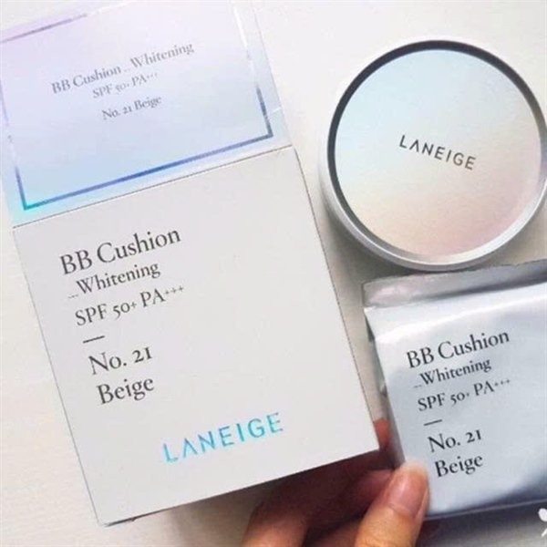 @ LANEIGE - BB Cushion Whitening SPF50+PA+++ - No.21 Beige - kèm 1 lõi - EXP 202704