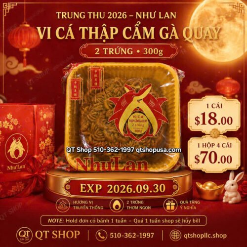 @Bánh Trung Thu - 1 Cái - Vi Cá Thập Cẩm Gà Quay - 2 trứng - 300gr - Exp 2026.09.30