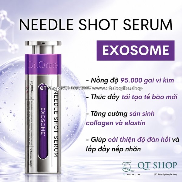 DR.ONCE - Tinh Chất Vi Kim Exosome Needle Shot Serum (Màu Tím) - 50ml
