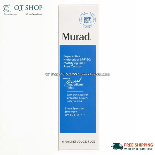 MURAD - KCN Superactive Moisturizer SPF 50 Mattifying Oil + Pore Control - Da Mụn - 10ml