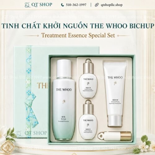 335ae64549f047f9b2b75415af6063fe THE WHOO BICHUP - Set Tinh Chất Khởi Nguồn First Care Bichop 130ml - Màu Xanh - EXP 202905 (MỚI)