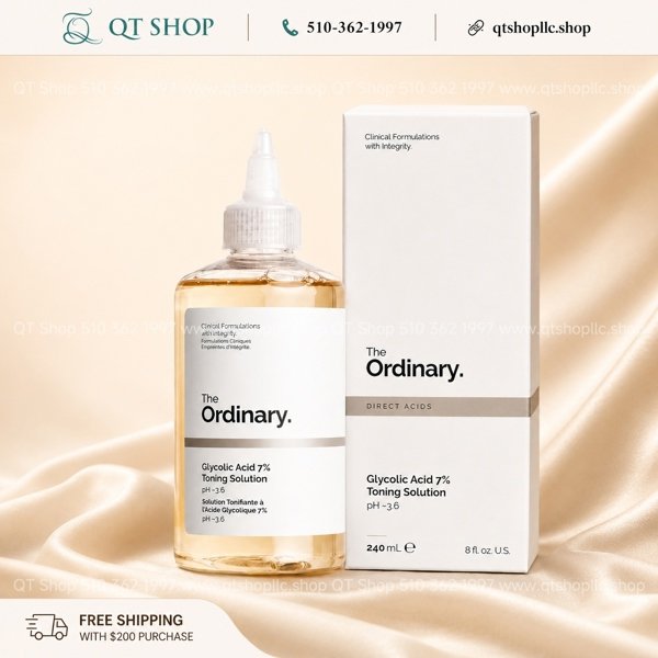 The Ordinary - Toner AHA Glycolic Acid 7% Toning Solution - 240ml - EXP 202810