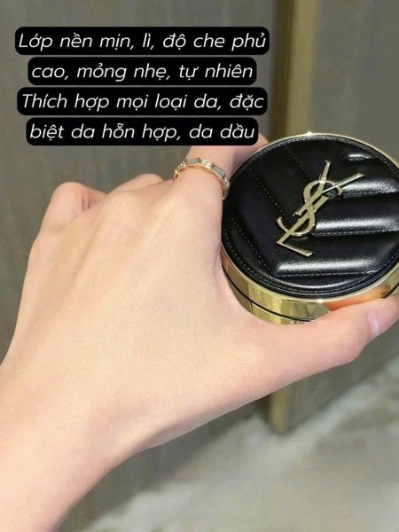 MẤT HỘP - Mini Cushion YSL Màu Đen - Tông Tự Nhiên tone B20