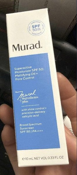 MURAD - KCN Superactive Moisturizer SPF 50 Mattifying Oil + Pore Control - Da Mụn - 10ml